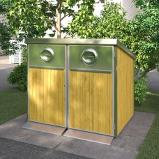 Kärlskåp i trä 2 x 660L