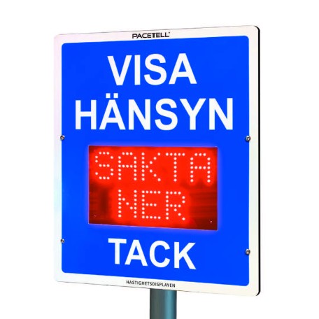 Hastighetsdisplay Mini VISA HÄNSYN
