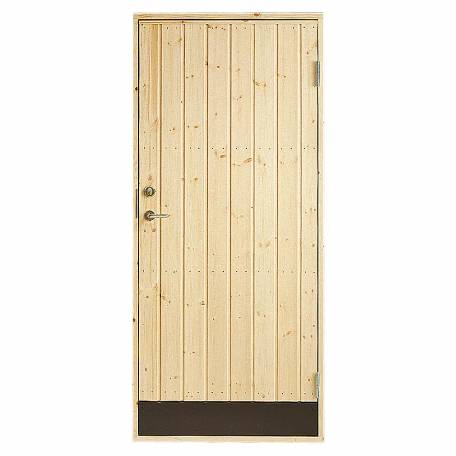 Varmförrådsdörr 18+- grader med rak panel höger 9x20