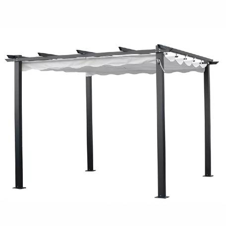 Pergola 4x4 m i grått