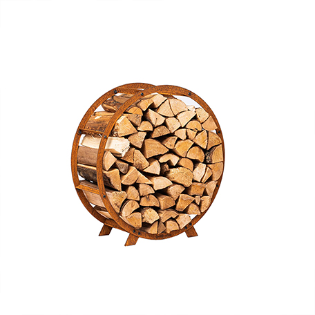 Vedförvaring Bern ø 72 cm i Corten