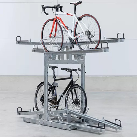 Dubbelsidigt 2-vånings cykelställ Tornet Basic
